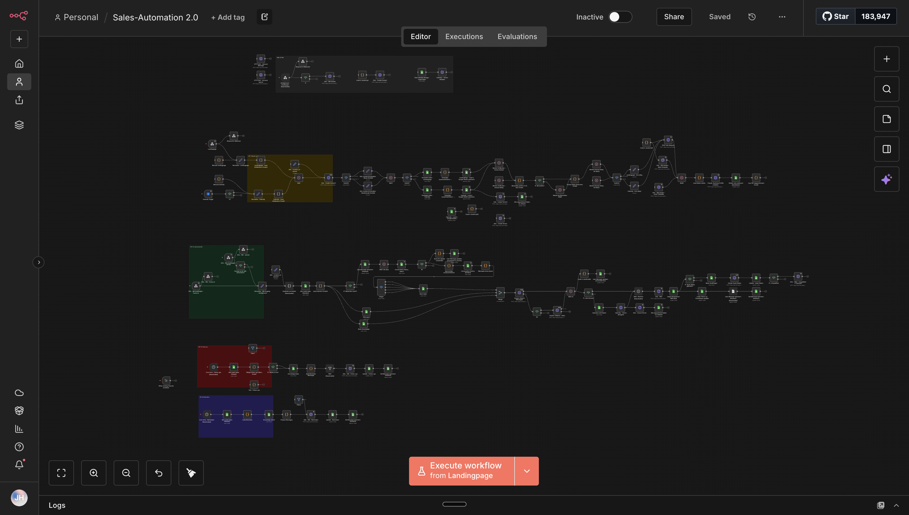 Multi-channel sales workflow